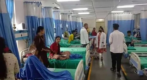 'More than 30 girls students from SR Prime Junior College in Bhattupally village under Hanamkonda makonda district were taken to a private hospital in Hunter Road in Hanamkonda on Monday morning.