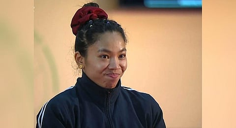 Indian weightlifter and 2020 Olympics silver medallist Saikhom Mirabai Chanu. (Photo | Twitter@mirabai_chanu)