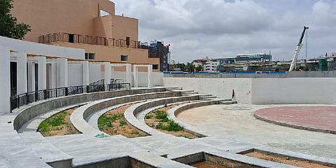 The new Community hall for police being built by BMRCL.(Photo | EPS)