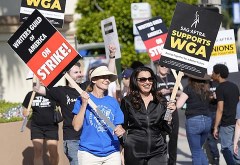 Hollywood actors may be on the verge of joining screenwriters in what would be the first two-union strike in the industry in more than six decades. (Photo | AP)