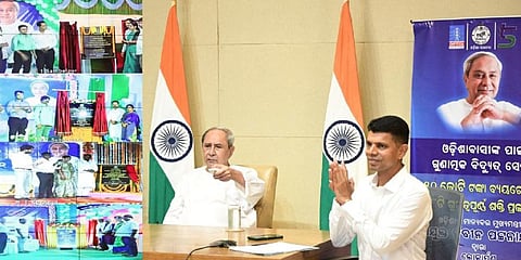 Chief Minister Naveen Patnaik on Wednesday dedicated eight extra high voltage (EHV) transmission projects to the people of Odisha through virtual mode. (Photo | Twitter)