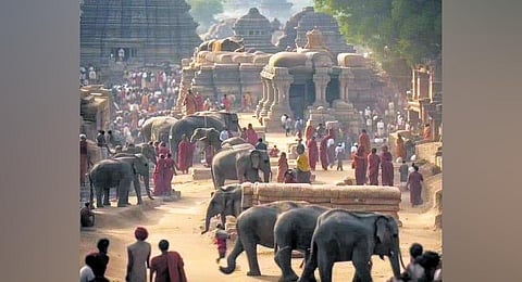 AI generated images of Hampi.