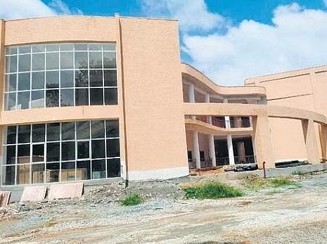 ​  The police community hall under construction in Bengaluru  ​