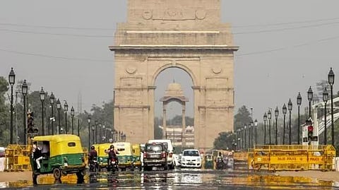 A view of the India Gate as seen from Rajpath on a hot summer day in New Delhi. (File PTI Photo) 