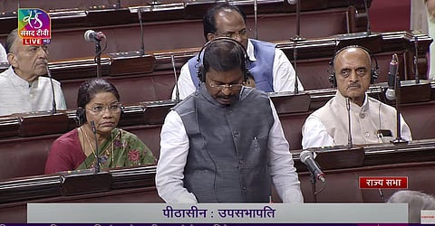 Union Tribal Affairs Minister Arjun Munda moved the Constitution (Scheduled Tribes) Order (Third Amendment) Bill, 2022. (Photo|Twitter)