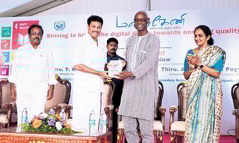 The app was launched by UNCCD executive secy Ibrahim Thiaw at the Tambaram corporation higher secondary school in Chennai on Tuesday | Monishlinus