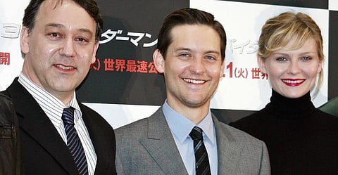 15 years ago, Sam Raimi posed with Tobey Maguire and Kirsten Dunst before the premiere of “Spider-Man 3” in Tokyo. (Photo | AP)