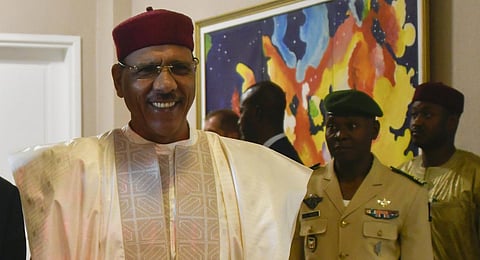 Nigerien President Mohamed Bazoum at the presidential palace in Niamey, Niger. (Photo  AP)