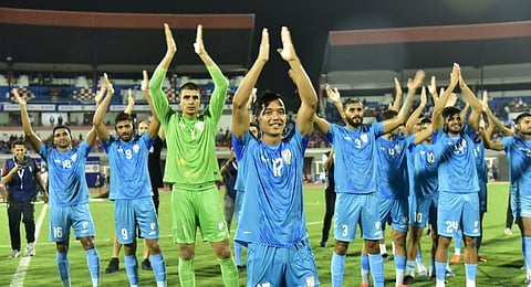 Indian men's football team. (Photo | Twitter)