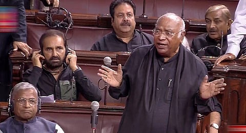 Leader of Opposition in the Rajya Sabha Mallikarjun Kharge. (Photo | PTI)