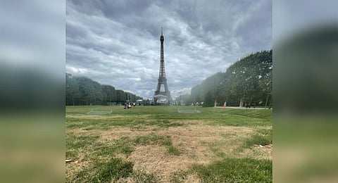 Champ de Mars park in Paris. (Photo | Twitter, @AmisChamp2Mars)