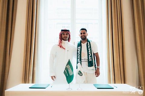 Riyad Mahrez has signed a contract till 2027 with Al-Ahli. (Photo | Al-Ahli Twitter)
