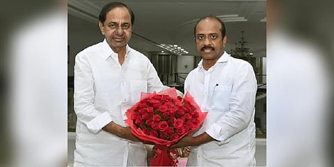 K Vamshidhar Rao with KCR