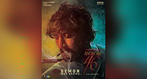 Kichcha 46 is presented by Kalaippuli S Thanu’s V Creations and Sudeep’s Kichcha Creations.(Photo | Twitter)