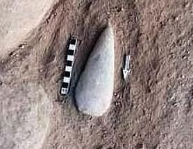 Picture of a Neolithic tool excavated in Boodhinatham, Pennagaram | Express