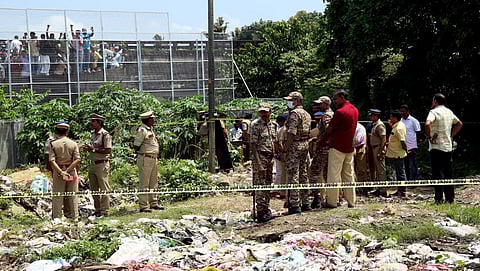 The place behind Aluva market where the body of the five-year-old was found among a heap of waste . (Photo | T P Sooraj)