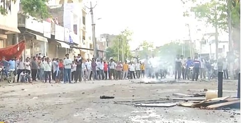 Mob in Haryana's Nuh district tried to stop a Vishva Hindu Parishad procession, pelting stones and setting cars on fire.
