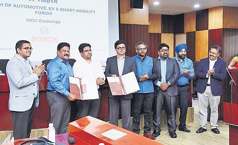 MoU signed between Startup TN and Bosch and Mahindra & Mahindra | Express