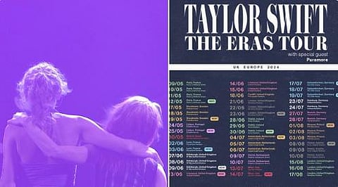 Updated schedule for Eras Tour. (Photo | Twitter)