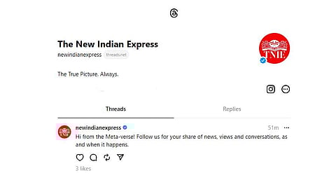 Screengrab of the New Indian Express' Threads page.