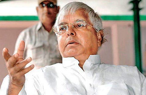 Former Union Railway Minister and RJD supremo Lalu Prasad Yadav.