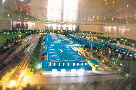 A close up of the model of the  railway wagon manufacturing unit  in Kazipet | Vinay Madapu