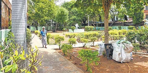 A view of the Ibrahim park at WB road in Tiruchy | mk ashok kumar