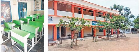 Schools being equipped with furniture in Guntur as part of Nadu-Nedu I Express