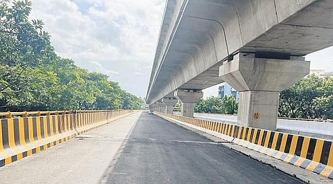 A view of the rail-cum-road flyover on Marehanahalli Road in Bengaluru | Express