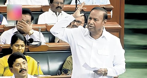 DMK floor leader TR Baalu at the Lok Sabha | PTI