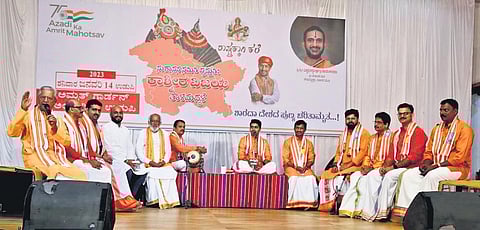 ‘Kashmira Vijaya’ talamaddale that was held in Udupi in January this year. (Top) Sudhakar Acharya | Express
