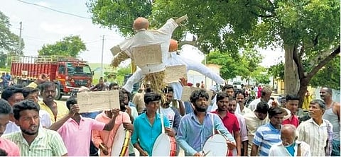Dalits stagging a protest