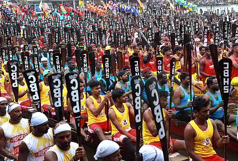 The 69th edition of the Nehru Trophy boat race, at Punnamada lake, in Alappuzha, marked the fourth consecutive victory of the Pallathuruthy Boat Club (PBC). (Photo | T P Sooraj)