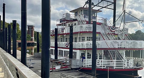 A riverfront brawl occurred on Aug. 5 when a crew member was punched for trying to move a pontoon boat that was blocking the riverboat from docking. (Photo | AP)