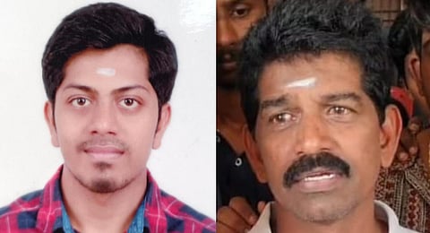 19-year-old Jegadeshwaran and his father P Selvasekar (48).