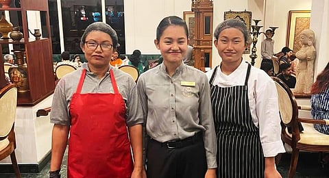 Ibemchan Devi, Sushmita, Sarfi Devi. (Photo | Express)