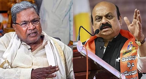 Chief Minister Siddaramaiah (L) , Senior BJP leader Basavaraj Bommai (R) .(Photo | FILE)