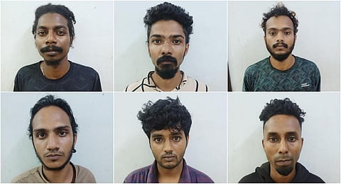 Vishwajith, Binshad, Rifas, Muhammad Suhail, Muhammad Aslam and Vishnu. (Photo | Express)