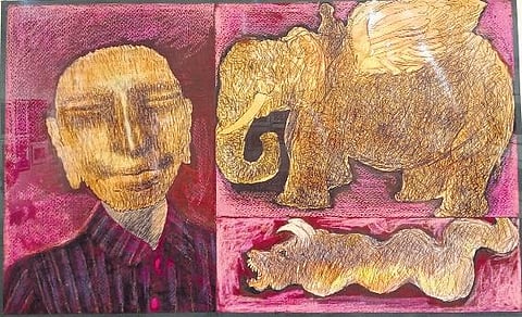 Artworks of  Katoor Narayana Pillai. (Photo |B P Deepu)