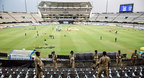 FILE - The Rajiv Gandhi international cricket stadium in Hyderabad, will be one of the venues in the upcoming 2023 ICC Men's ODI World Cup this year. (Photo | Vinay Madapu, EPS)