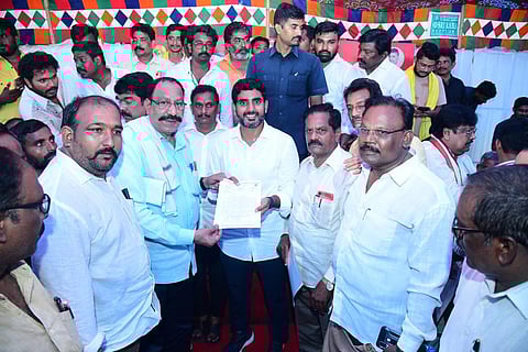 During his padayatra, Lokesh interacted with various sections of people. (Photo | Express)