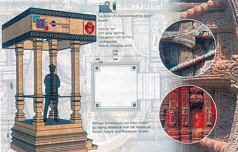 An artist’s impression of a iconic smart traffic post | Express