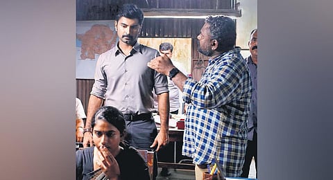 Atharvaa From the sets of 'Mathagam'. (Photo | Express)