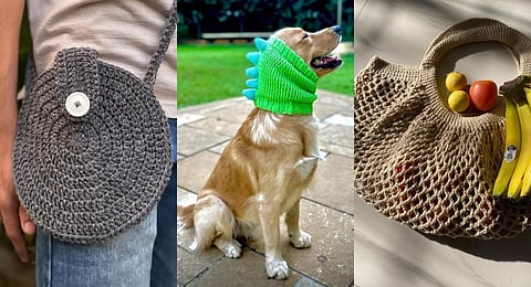 Crochet, a beloved craft, employs a hooked needle to interlock loops of yarn or thread, resulting in intricate fabric creation. (Photo | Express)