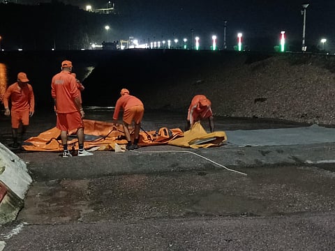 National Disaster Response Force (NDRF) at the Kol Dam reservoir site (District Administration Mandi)