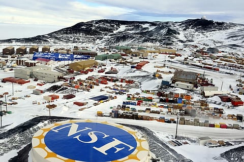 McMurdo Station is photographed from the air on Oct. 27, 2014. (Photo | AP)