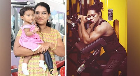 Shilpa sweating it out in the gym.