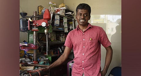 Suresh started off by fixing fans and he then moved on to heavier machines. (Photo | S Senbagapandiyan)