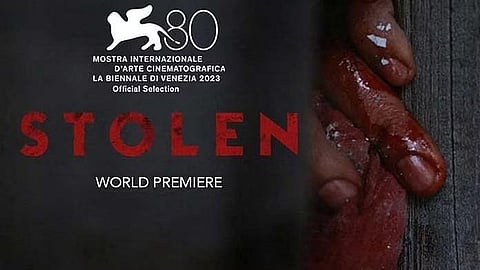Poster of  the suspense thriller, Stolen helmed by Karan Tejpal and starring Abhishek Banerjee.g
