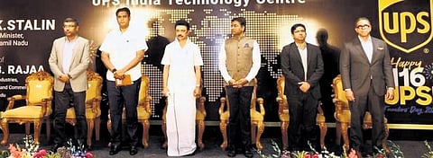 US logistics major UPS has opened a technological centre in Chennai on Monday.